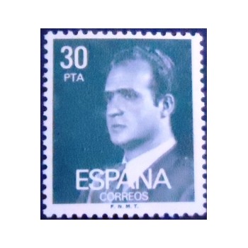 Imagem do selo postal da Espanha de 1981 King Juan Carlos I 30 M