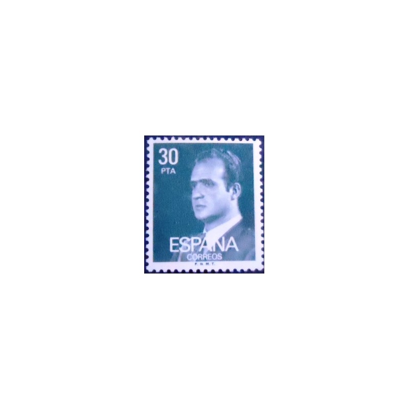 Imagem do selo postal da Espanha de 1981 King Juan Carlos I 30 M