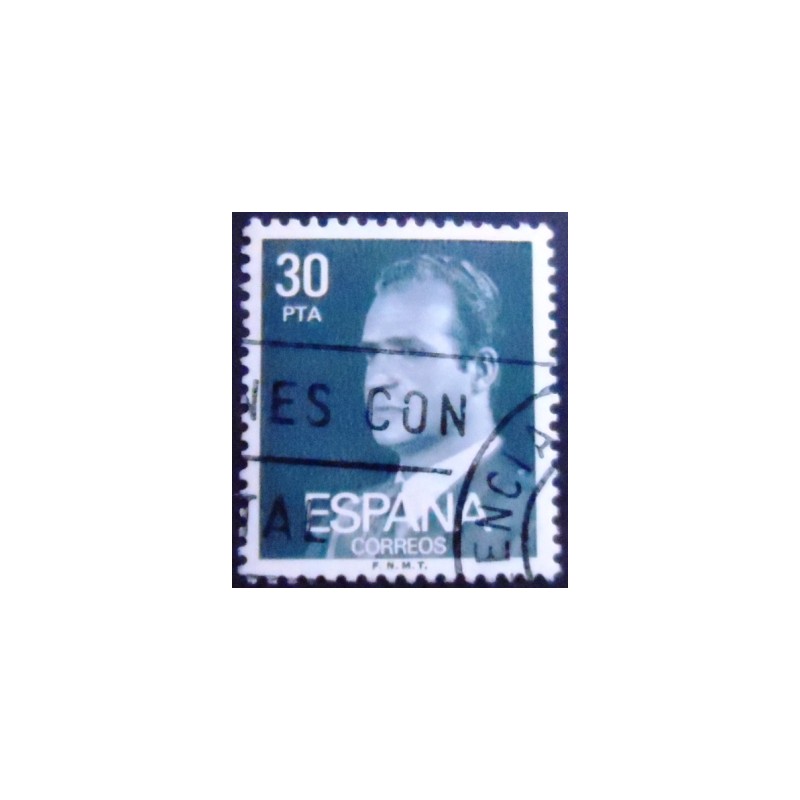 Imagem do selo postal da Espanha de 1981 King Juan Carlos I 30 U