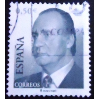 imagem do selo postal da Espanha de 2002 King Juan Carlos I 50 U