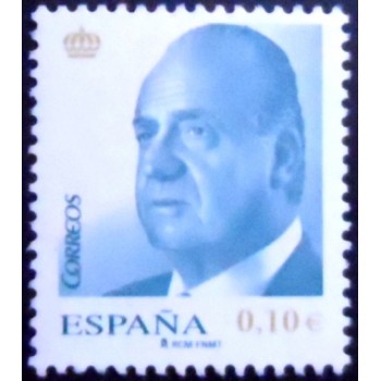 Imagem do selo postal da Espanha de 2008 King Juan Carlos I 10 N