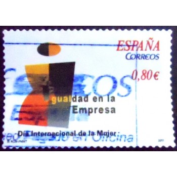 Imagem do selo postal da Espanha de 2011 Equality in the Workplace