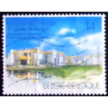 Imagem similar à do selo da Bélgica de 1990 New Stamp printing office in Malines