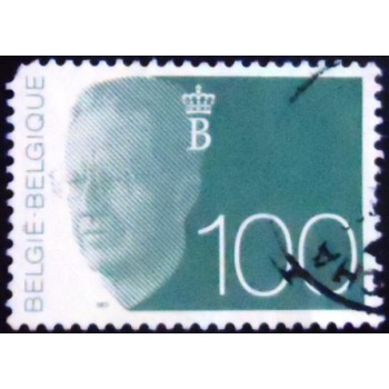 imagem do selo postal da Bélgica de 1992 King Baudouin 100