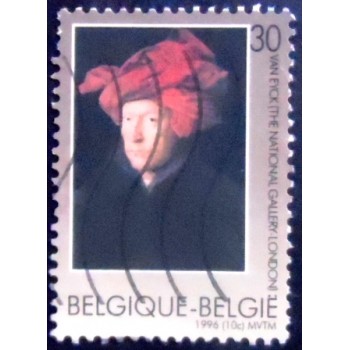 Imagem do selo postal da Bélgica de 1996 Man in a Turban