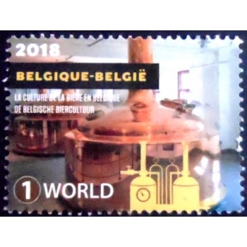 Imagem do selo postal da Bélgica de 2018 Know-how of the Beer