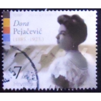 Imagens do selo postal da Croácia de 2014 Dora Pejacevic