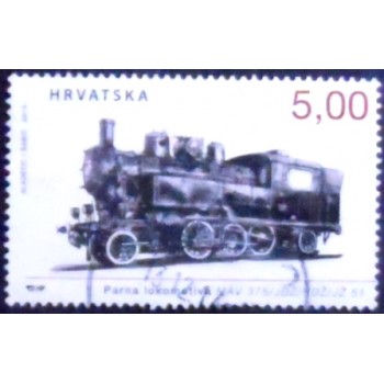Imagem do selo postal da Croácia de 2014 Lokomotive KKStB 229