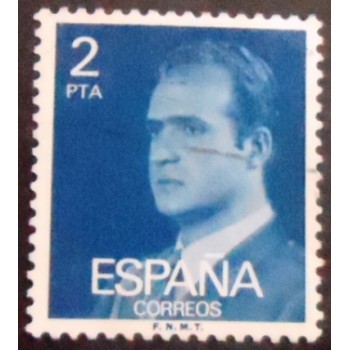 Imagem do selo postal da Espanha de 1976 King Juan Carlos I 2 U