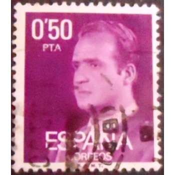 Imagem similar à do selo postal da Espanha de 1977 King Juan Carlos I 0,50