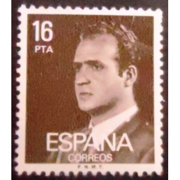 Imagem similar à do selo postal da Espanha de 1980 King Juan Carlos I 16