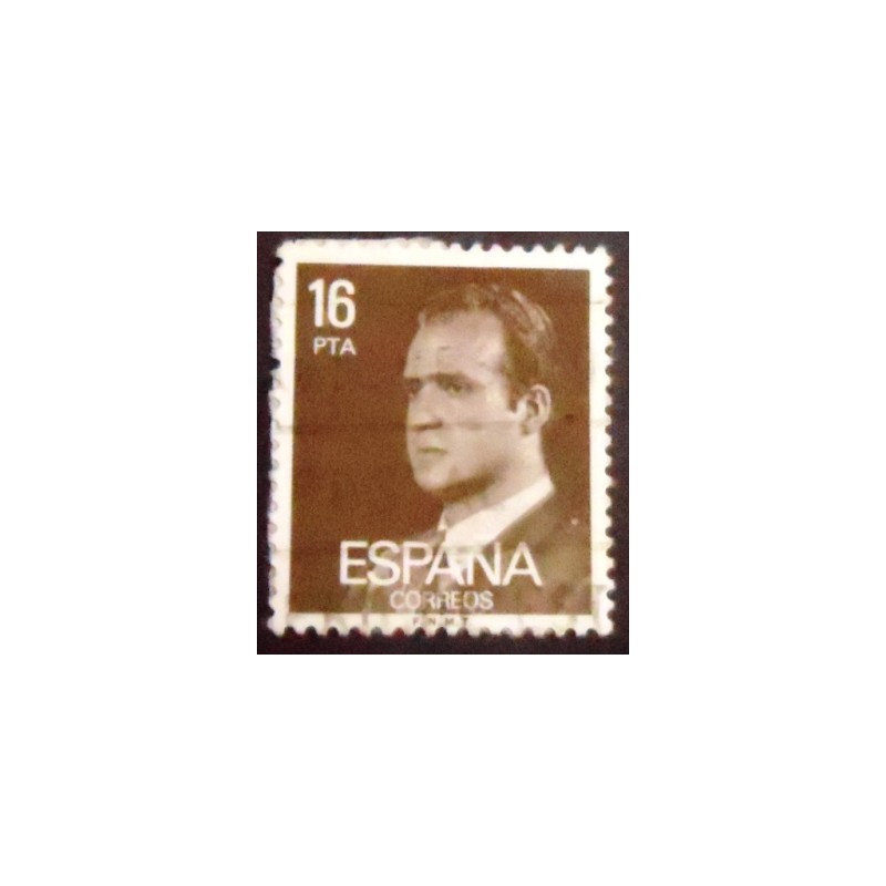 Imagem similar à do selo postal da Espanha de 1980 King Juan Carlos I 16 U