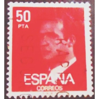 Imagem similar à do selo postal da Espanha de 1981 King Juan Carlos I 50