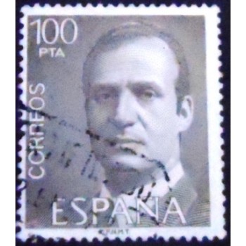 Imagem similar à do selo postal da Espanha de 1988 King Juan Carlos I 100 U