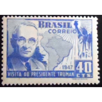 Imagem do selo postal de 1947 Harry Truman M