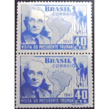 Imagem do par de selos postais de 1947 Harry Truman M