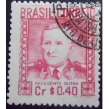 Imagem do selo postal de 1947 Gal. Gaspar Dutra 40 NCC