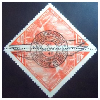 Imagem do par de selos postais de 1947 Semana da Asa NCC
