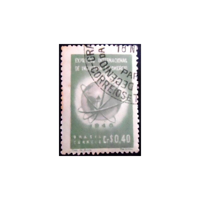 Imagem do selo postal de 1948 Exposição de Quitandinha MCC