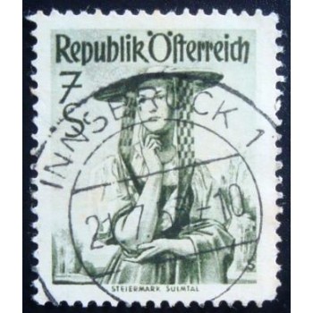 imagem similar à do selo postal da Áustria de 1959 Styria Sulmtal Y