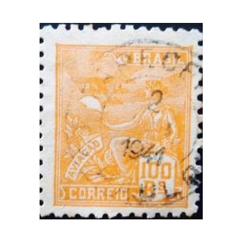 Imagem similar à do selo postal do Brasil de 1936 Aviação 100 U