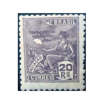 Imagem similar à do selo postal do Brasil de 1939 Aviação 20 U