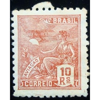 Imagem similar à do selo postal do Brasil de 1940 Aviação 10 N