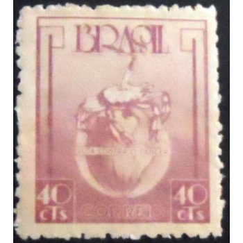 Imagem do selo postal do Brasil de 1948 Campanha contra o Câncer M