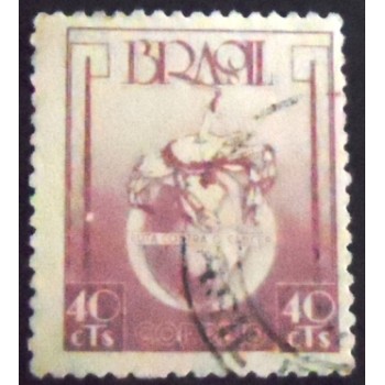 Imagem do selo postal do Brasil de 1948 Campanha contra o Câncer U