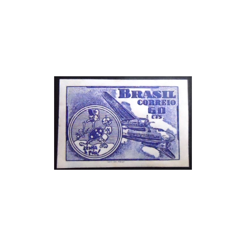 Selo postal do Brasil de 1949 FAB - Força Aérea Brasileira M