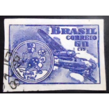 Selo postal do Brasil de 1949 FAB - Força Aérea Brasileira U