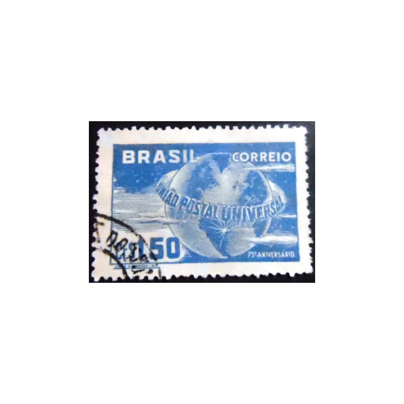 Imagem do selo postal do Brasil de 1949 75 Anos UPU U