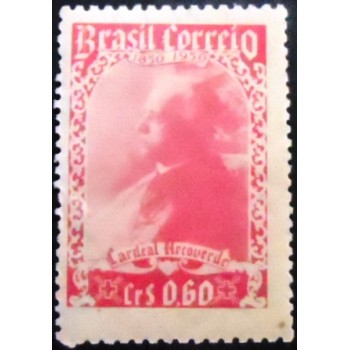 Selo postal do Brasil de 1950 Cardeal Arcoverde M