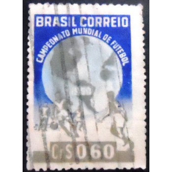 Imagem similar do selo postal de 1950 Mundial de Futebol Rio de Janeiro U