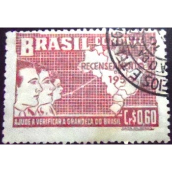 Imagem similar à do selo postal do Brasil de 1950 Recenseamento Geral