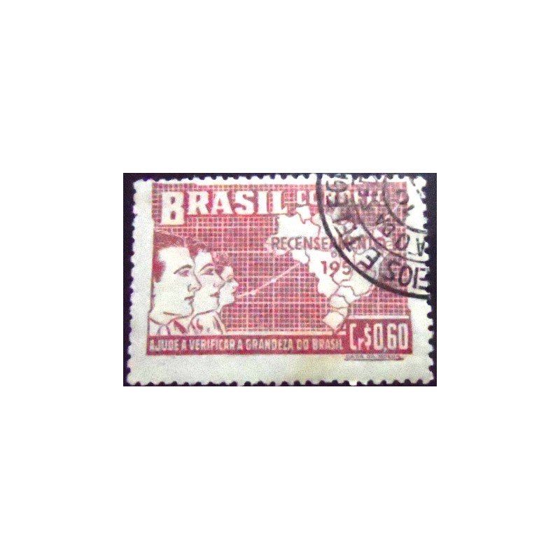 Imagem similar à do selo postal do Brasil de 1950 Recenseamento Geral
