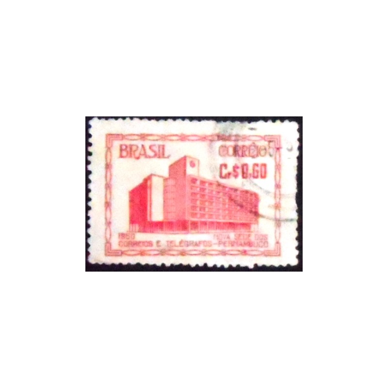 Imagem similar à do selo postal de 1951 Edifício dos Correios e Telégrafos de Pernambuco 60 U