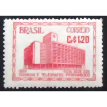 Imagem do selo postal de 1951 Edifício dos Correios e Telégrafos de Pernambuco 1,20 M