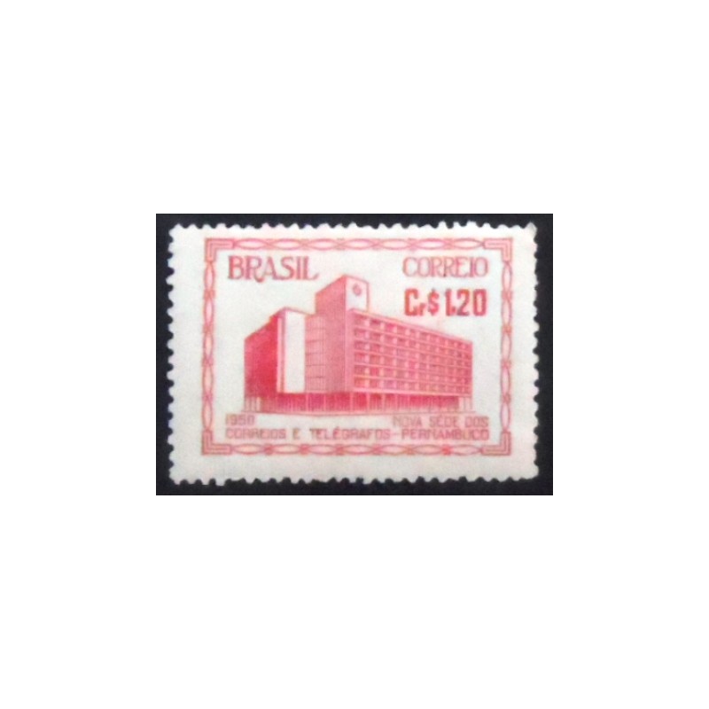 Imagem do selo postal de 1951 Edifício dos Correios e Telégrafos de Pernambuco 1,20 M