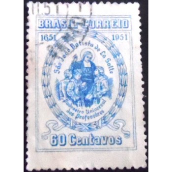 Selo postal de 1951 São João Batista de La Salle U