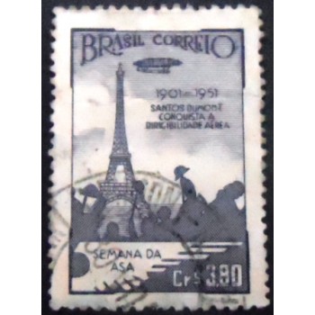 Selo postal de 1951 Torre Eiffel U