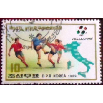 Selo postal da Coréia do Norte de 1989 Players 10