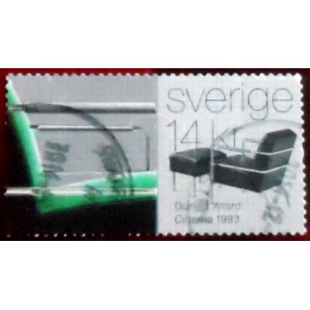 Selo postal da Suécia de 2014 Chairs Cinema 1993 by Gunilla Allard