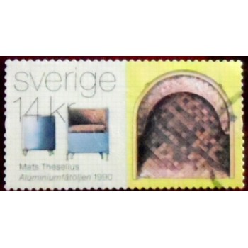 Selo postal da Suécia de 2014 Chairs by Mats Thesselius