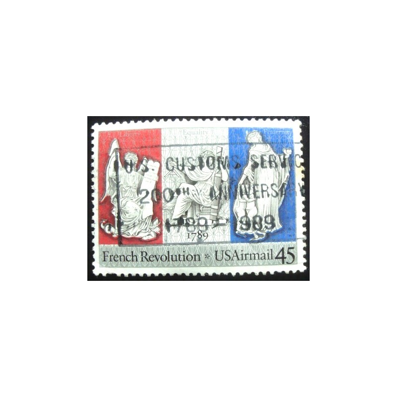 Selo postal dos Estados Unidos de 1989 French Revolution