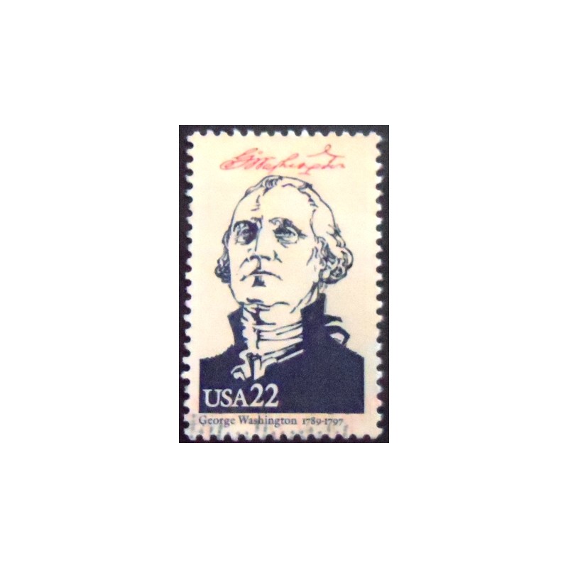 Selo postal dos Estados Unidos de 1986 George Washington