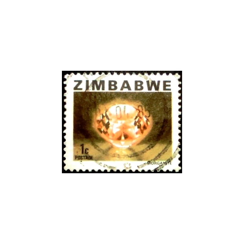 Selo postal do Zimbabwe de 1980 Morganite