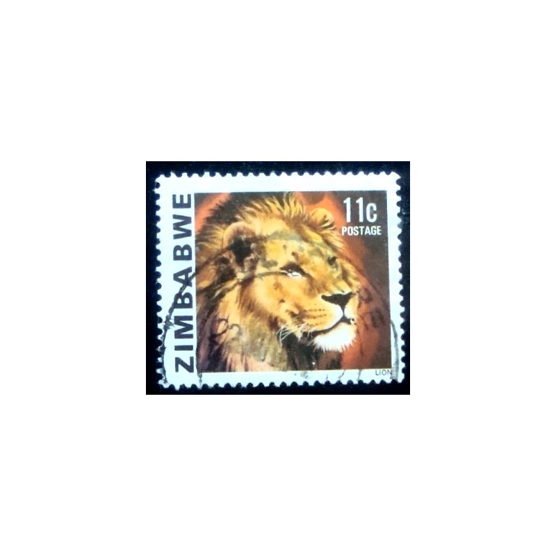 Imagem similar à do selo postal do Zimbabwe de 1980 Lion