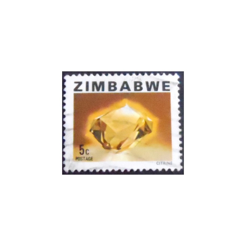 Selo postal do Zimbabwe de 1980 Citrine