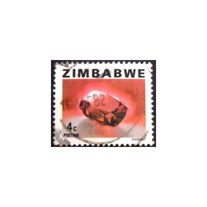 Selo postal do Zimbabwe de 1980 Garnet